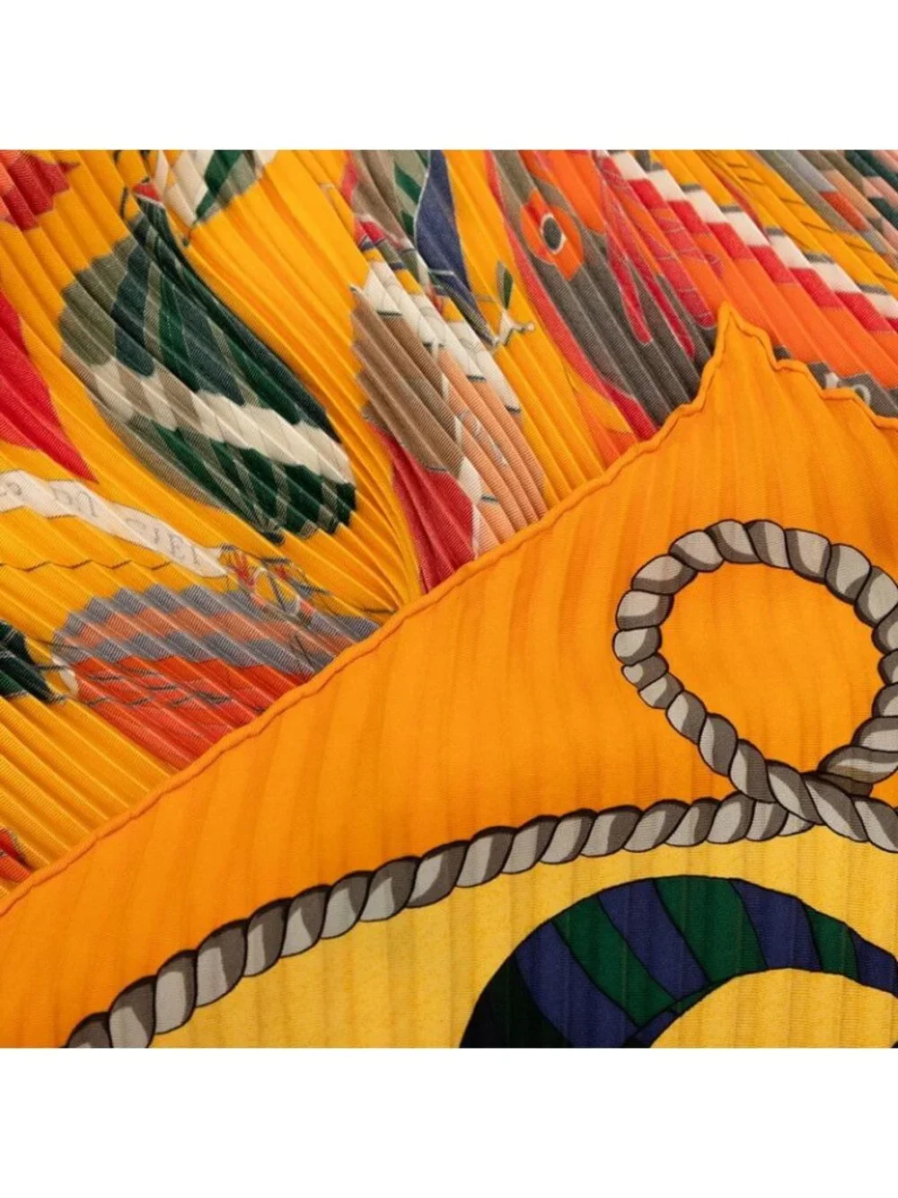 Hermes Puri Carre les Folies du Ciel Madness in the Sky Scarf Orange Silk